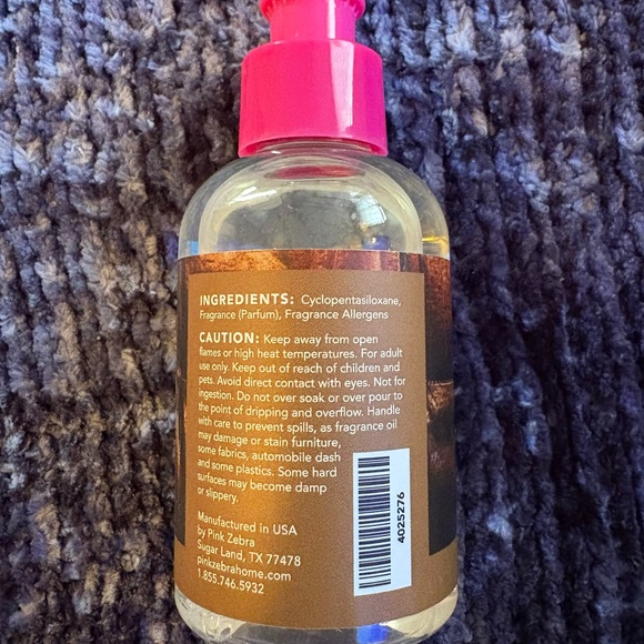 Pink Zebra Diffuser Oil - Aged Leather - Picture 3 of 3